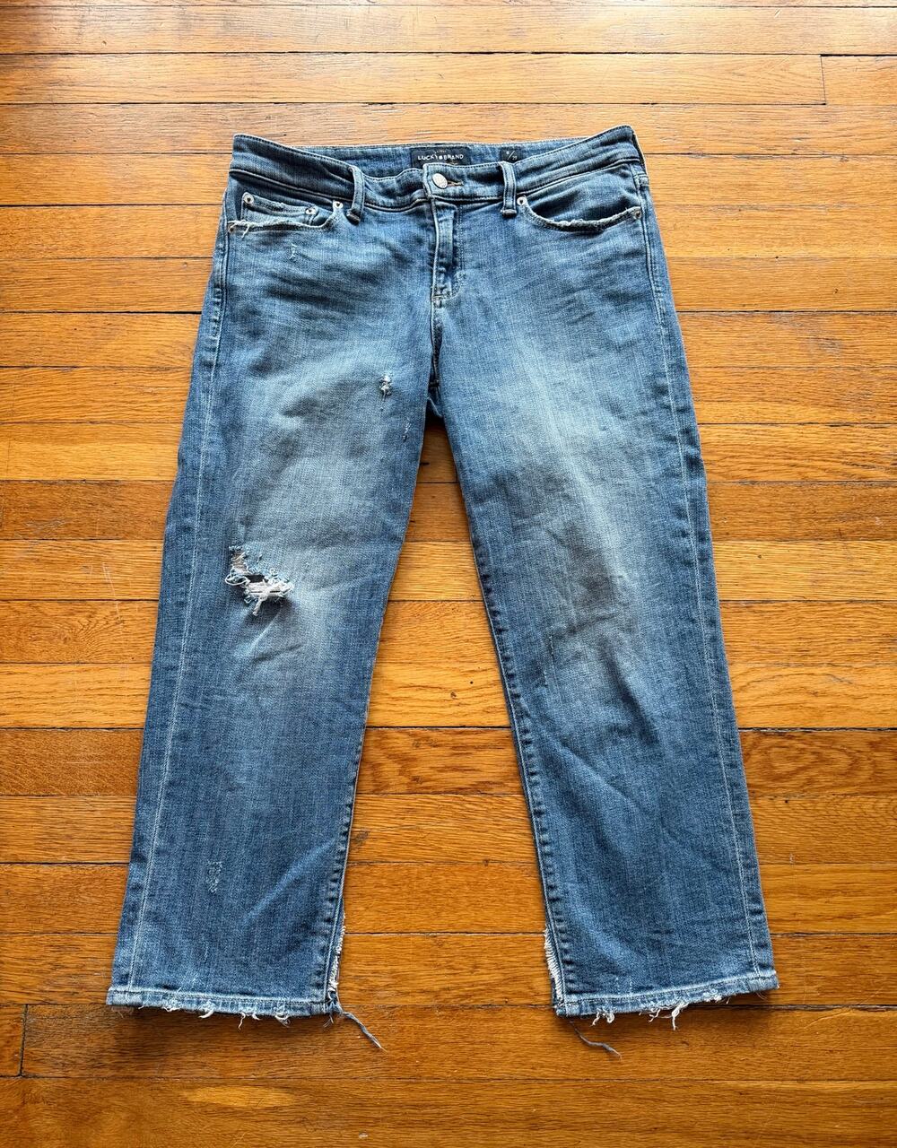 LUCKY BRAND ‘Sweet Crop’ Distressed Jeans Womens sz 8/29
